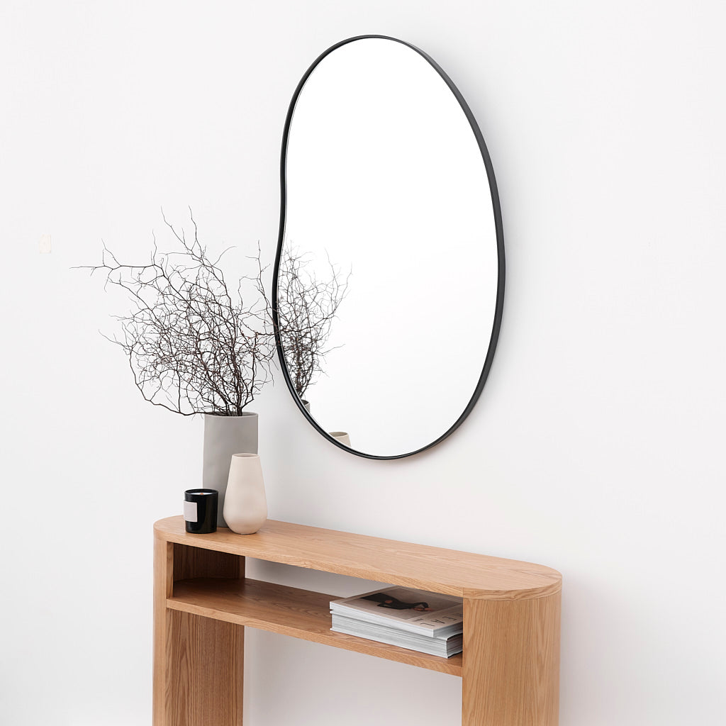 Studio Form organic shaped Mirror, Black