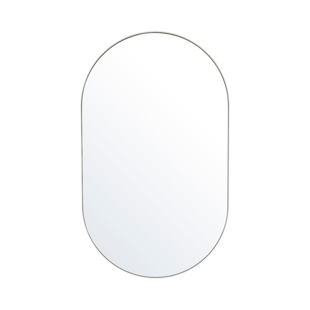 Studio Large Oval Mirror, White