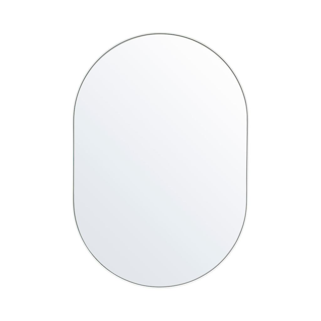 Studio Small Oval Mirror, White
