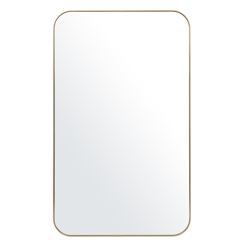 Studio Long Rectangle Curve Mirror - Brass