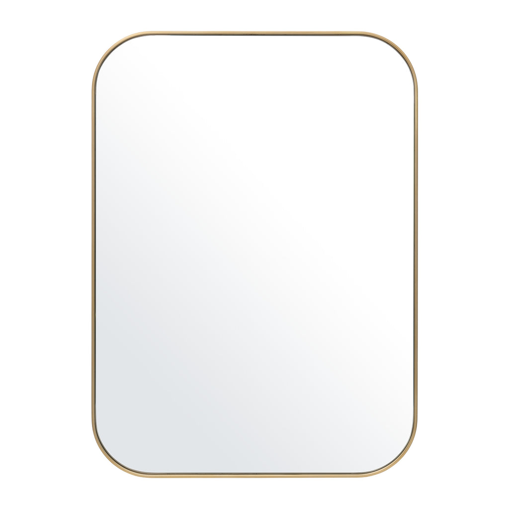 Studio Slim Rectangle Curve Mirror - Brass