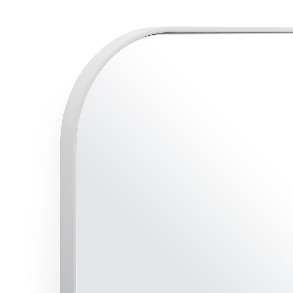 Studio Slim Rectangle Curve Mirror - White