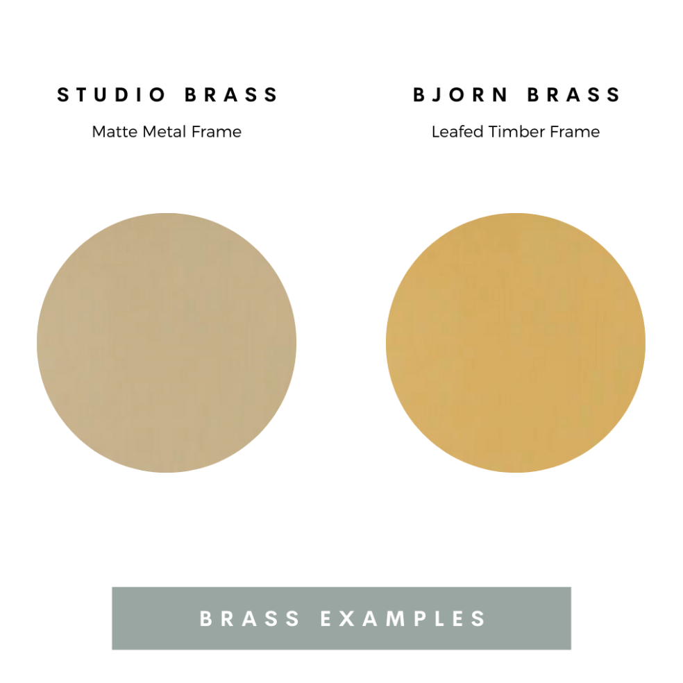 Brass colour chart for Mirrors