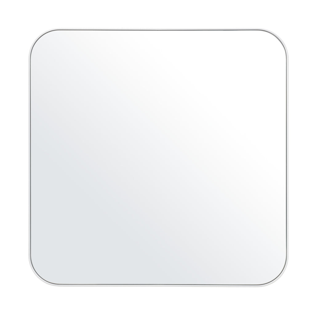 Studio Square Curve Mirror - White