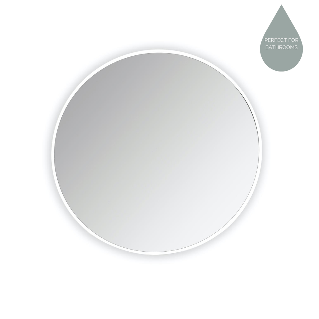 GL Mirror Round Mirrors, White