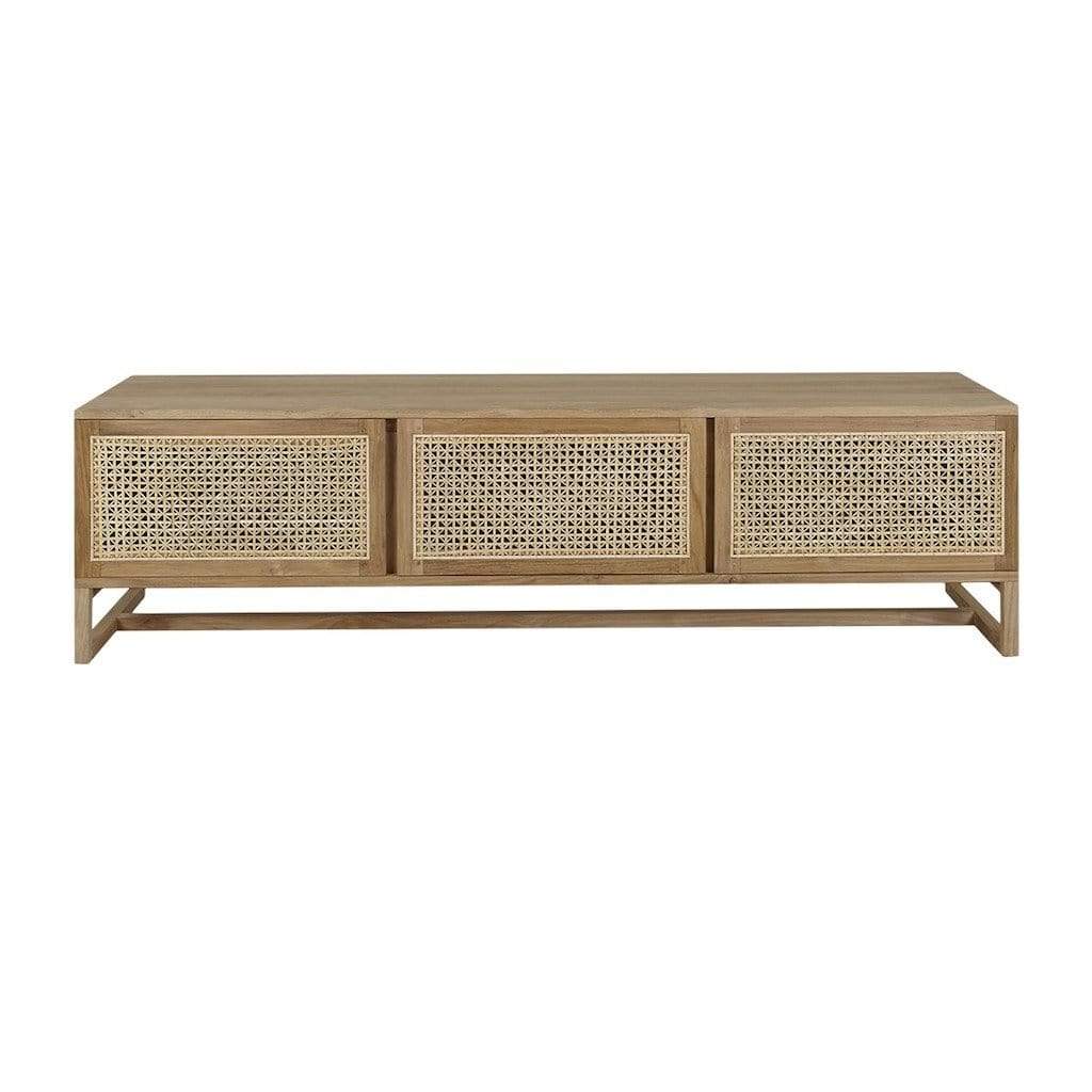 Globewest Furniture Natural Willow Woven Entertainment Unit
