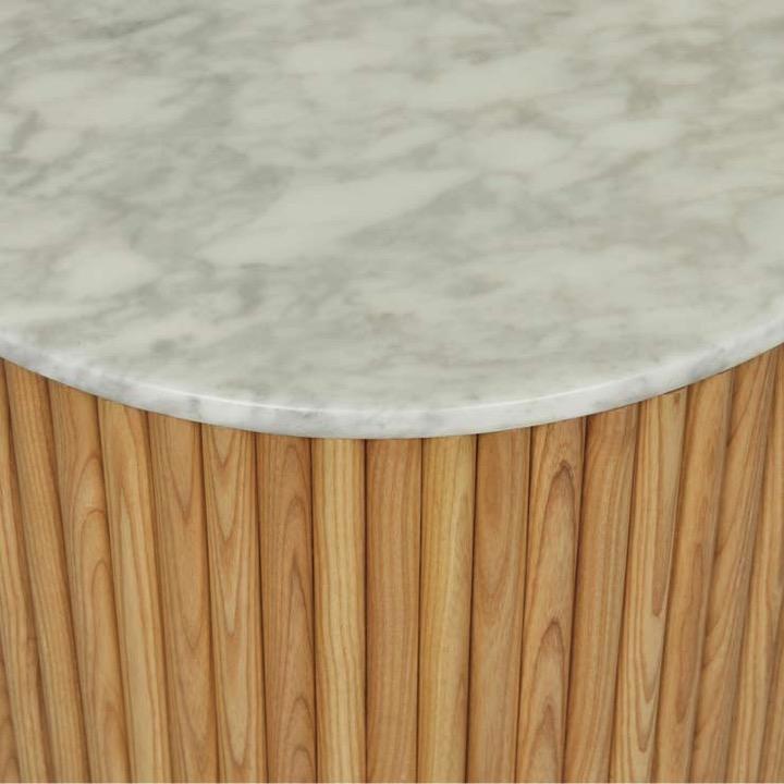 Globewest Tables Benjamin Ripple Marble Side Table
