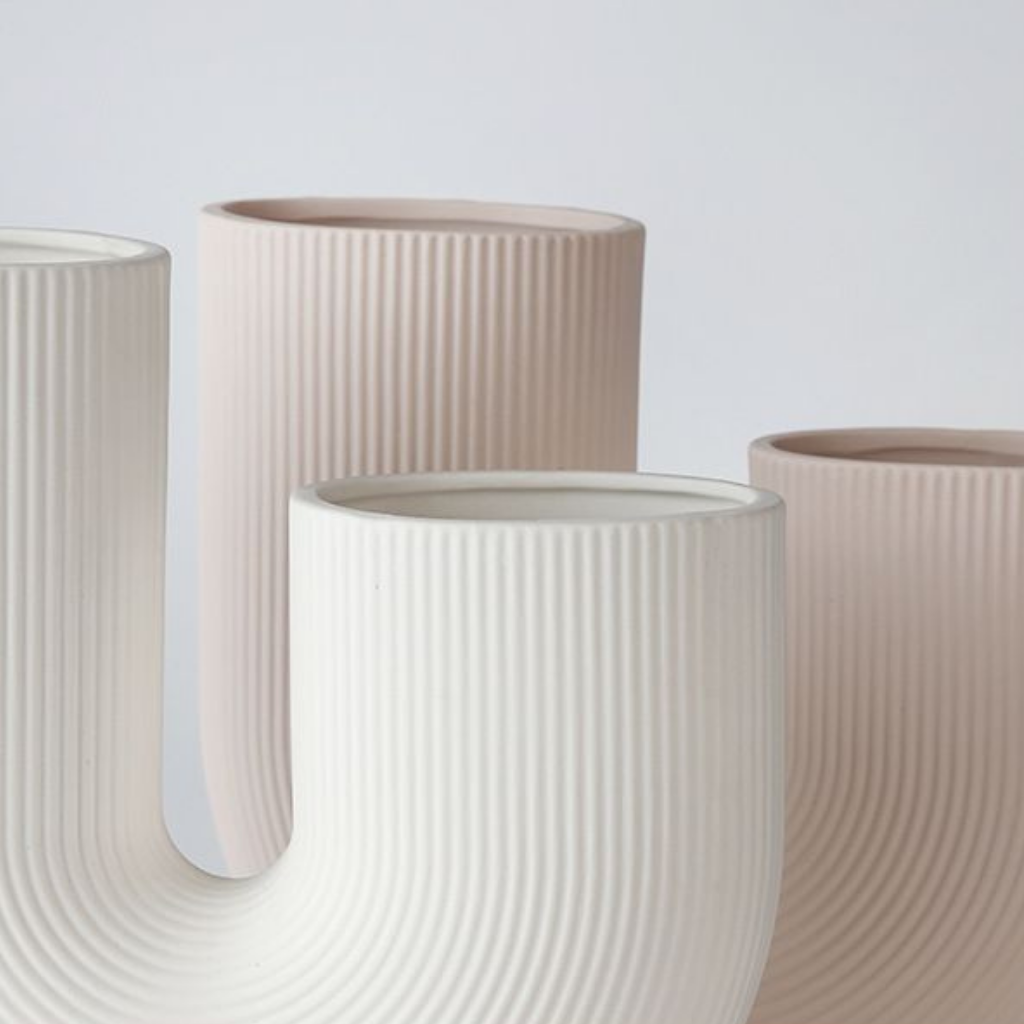Granite Lane Pots + Vases + Lanterns April Vase, Nude