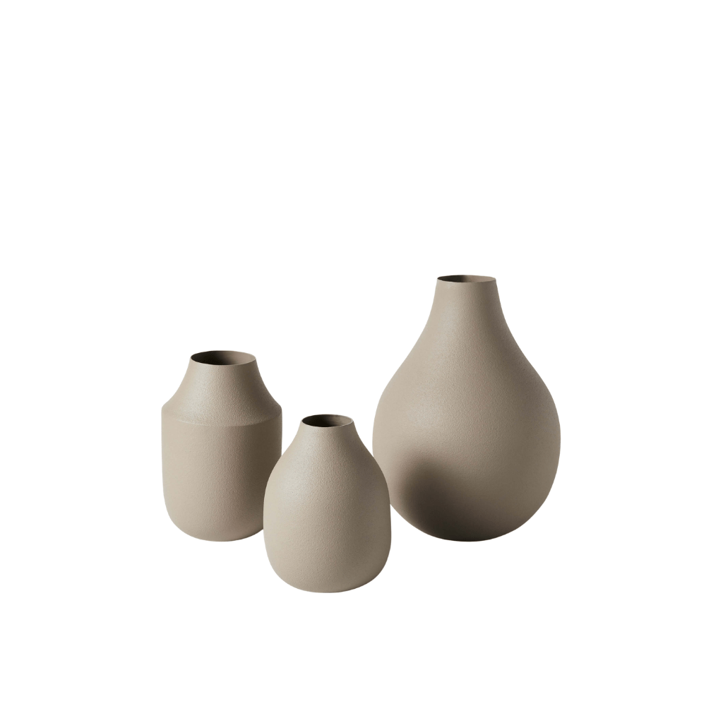 L&M Home Pots + Vases + Lanterns Mona Trio of Vases - Latte